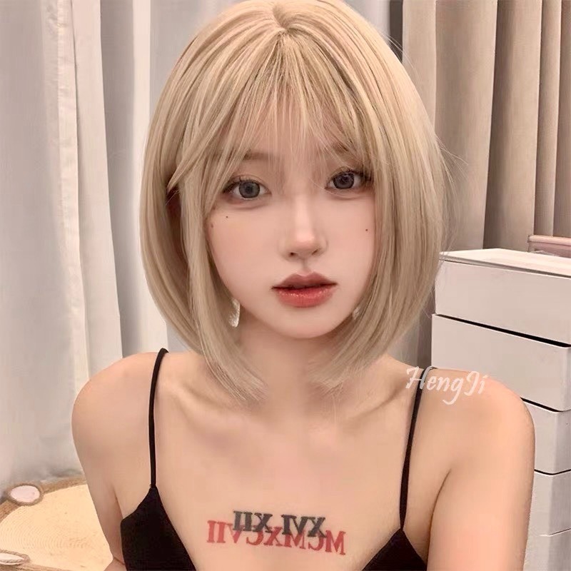 【現貨2】淺金色 米金色 砂金色 金棕 灰金 白金 黃金 亞麻金挑染系列💛愛麗絲假髮 金髮cosplay 金色捲髮假髮-規格圖5