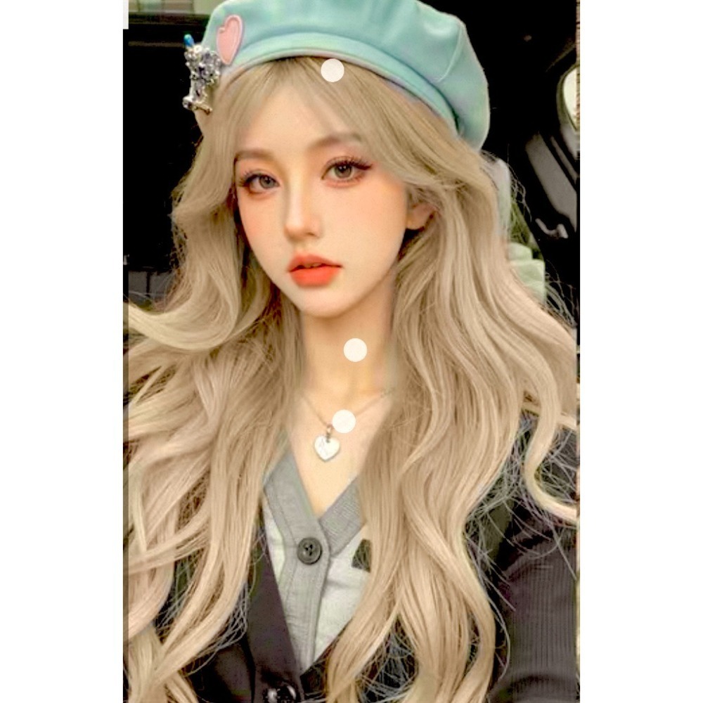 【現貨2】淺金色 米金色 砂金色 金棕 灰金 白金 黃金 亞麻金挑染系列💛愛麗絲假髮 金髮cosplay 金色捲髮假髮-規格圖5