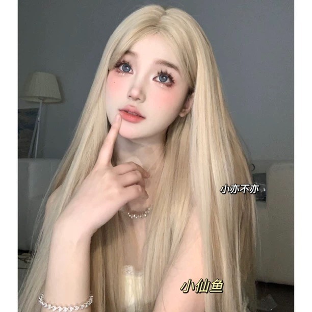【現貨2】淺金色 米金色 砂金色 金棕 灰金 白金 黃金 亞麻金挑染系列💛愛麗絲假髮 金髮cosplay 金色捲髮假髮-規格圖5