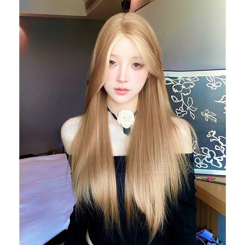 【現貨2】淺金色 米金色 砂金色 金棕 灰金 白金 黃金 亞麻金挑染系列💛愛麗絲假髮 金髮cosplay 金色捲髮假髮-規格圖5