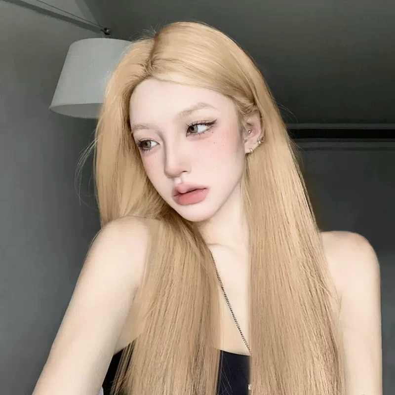 【現貨2】淺金色 米金色 砂金色 金棕 灰金 白金 黃金 亞麻金挑染系列💛愛麗絲假髮 金髮cosplay 金色捲髮假髮-規格圖5