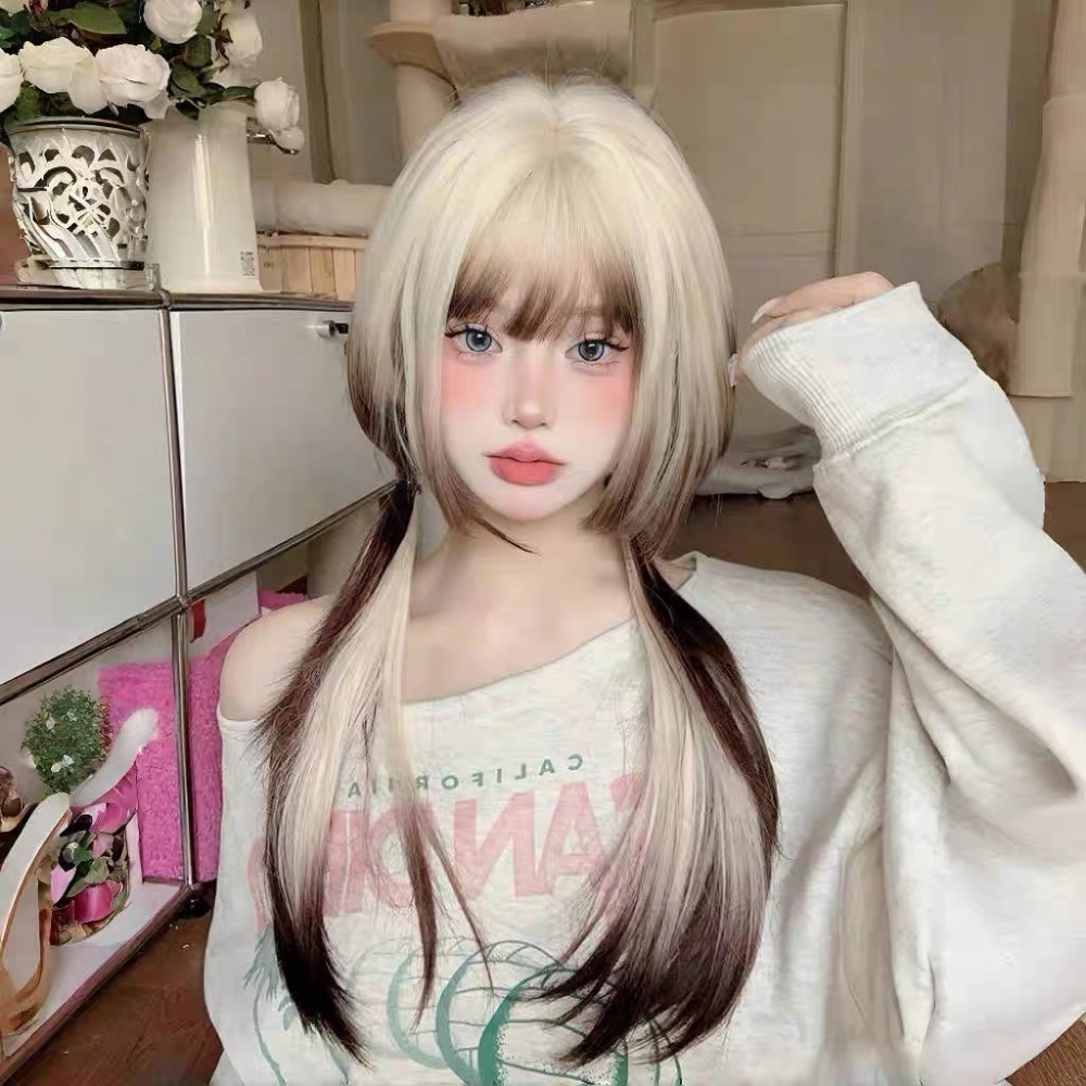 【現貨2】淺金色 米金色 砂金色 金棕 灰金 白金 黃金 亞麻金挑染系列💛愛麗絲假髮 金髮cosplay 金色捲髮假髮-規格圖5
