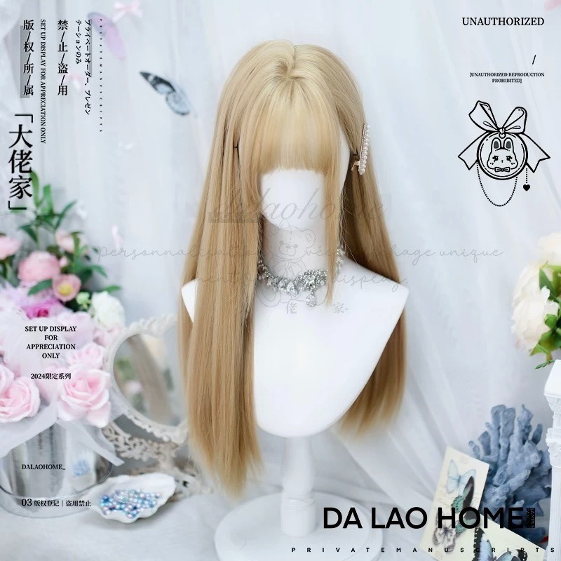 【現貨2】淺金色 米金色 砂金色 金棕 灰金 白金 黃金 亞麻金挑染系列💛愛麗絲假髮 金髮cosplay 金色捲髮假髮-規格圖5