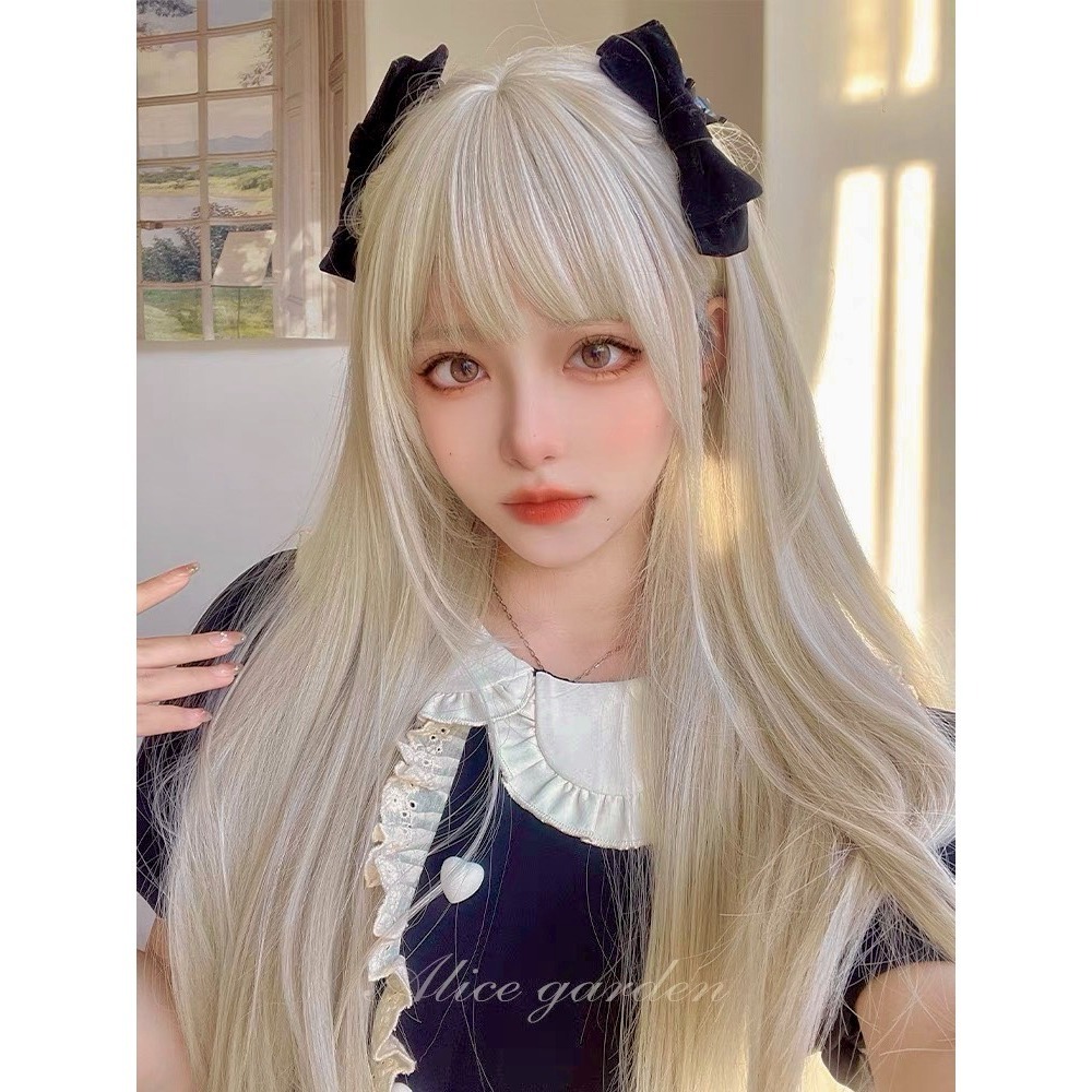 【現貨2】淺金色 米金色 砂金色 金棕 灰金 白金 黃金 亞麻金挑染系列💛愛麗絲假髮 金髮cosplay 金色捲髮假髮-規格圖5