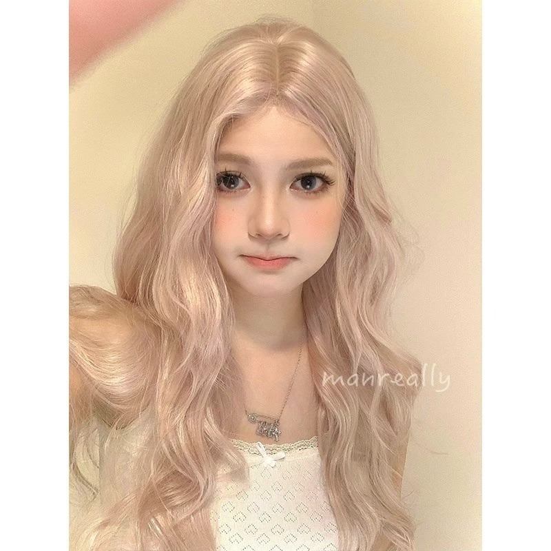 【現貨2】淺金色 米金色 砂金色 金棕 灰金 白金 黃金 亞麻金挑染系列💛愛麗絲假髮 金髮cosplay 金色捲髮假髮-規格圖5