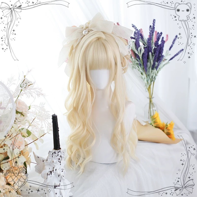 《糖甜甜》鉑淺金色 層次長捲髮 65cm