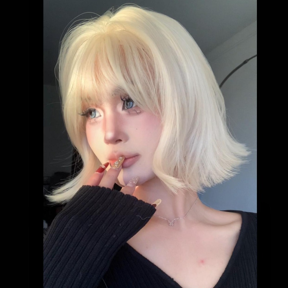 【現貨3】淺金色 米金色 砂金色 金棕 灰金 白金 黃金 亞麻金挑染系列💛愛麗絲假髮 金髮cosplay 金色捲髮假髮-規格圖5