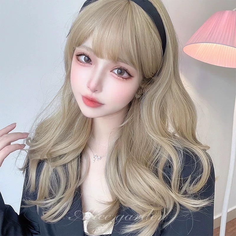 【現貨3】淺金色 米金色 砂金色 金棕 灰金 白金 黃金 亞麻金挑染系列💛愛麗絲假髮 金髮cosplay 金色捲髮假髮-規格圖5