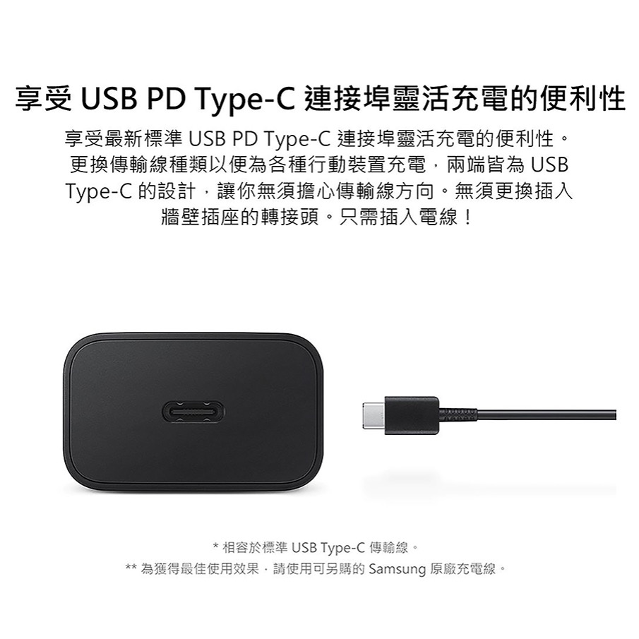 24小時出貨🔥 SAMSUNG 三星 台灣原廠公司貨 15W Type C 快充旅充頭  EP-T1510-細節圖2