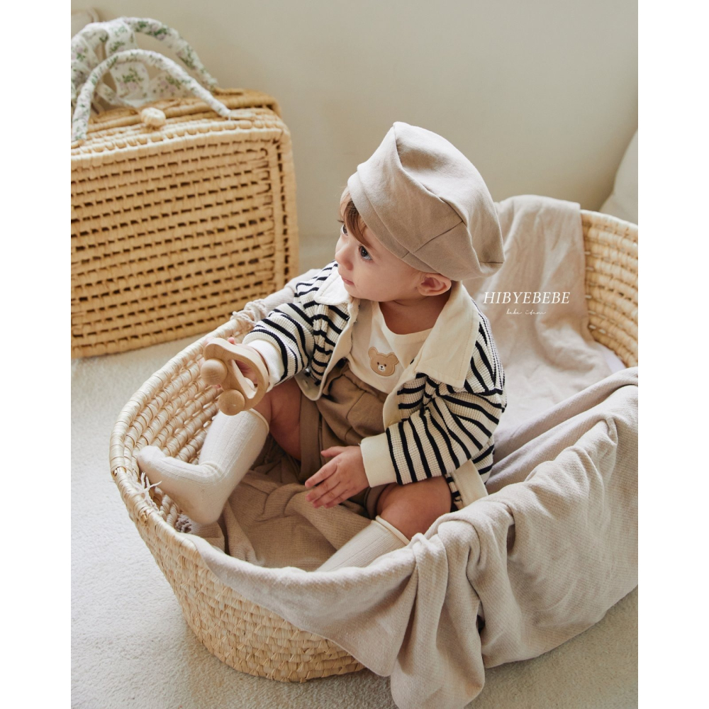 Hibye小熊圓領長袖上衣-細節圖2