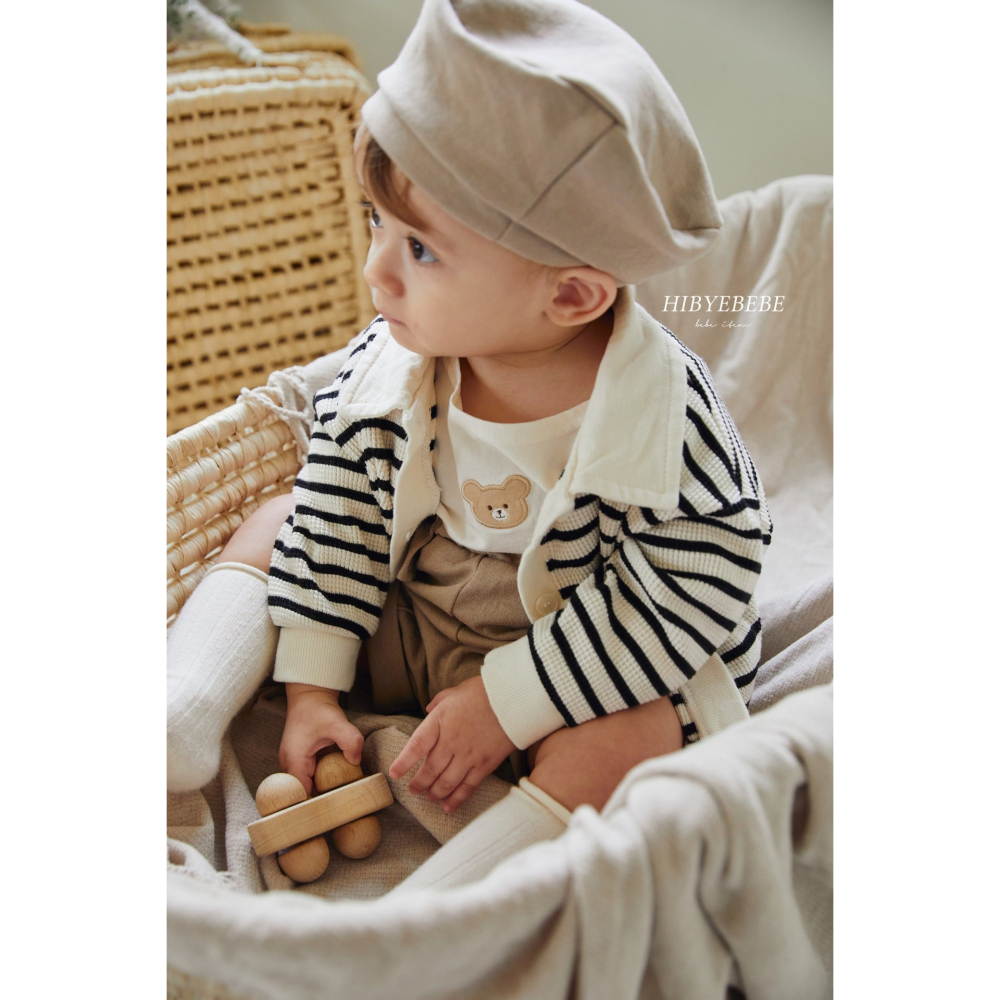 Hibye小熊圓領長袖上衣-細節圖3