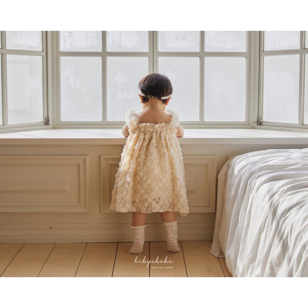 Hibye蕾絲花朵連衣裙 #M/90-細節圖4