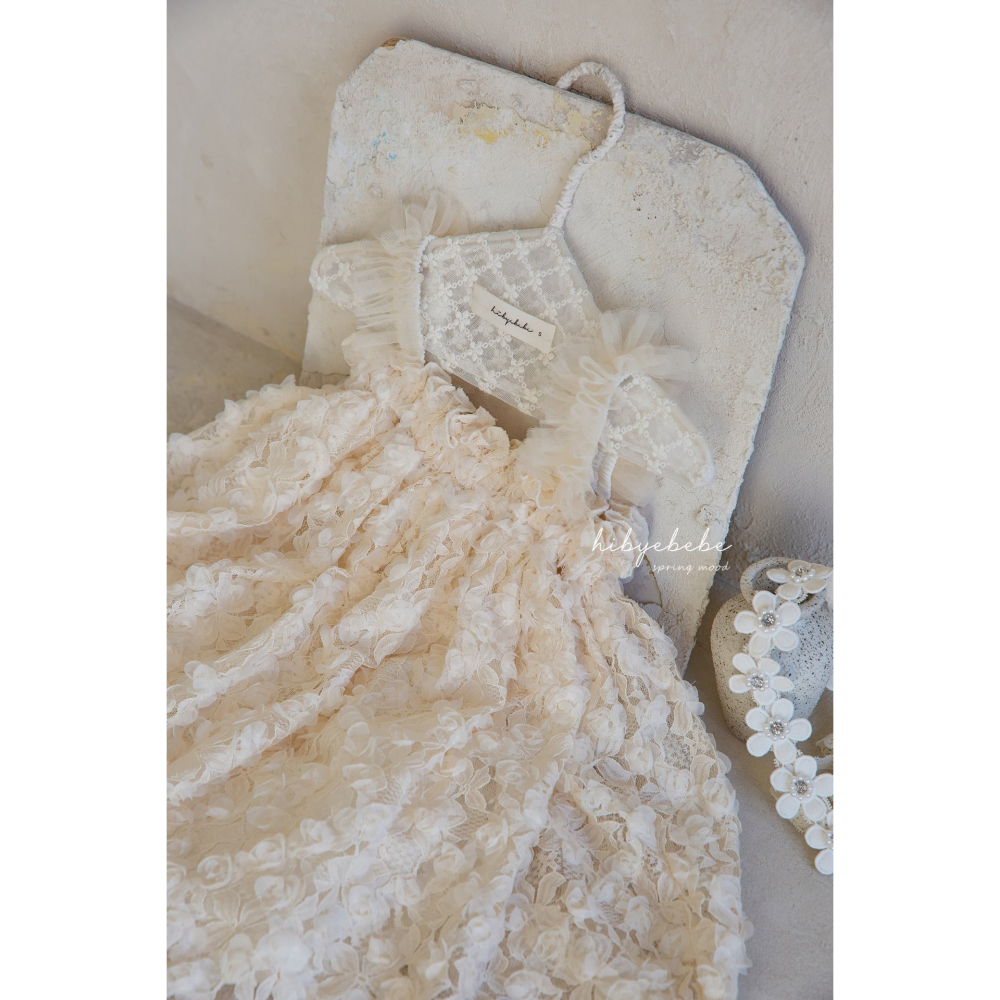 Hibye蕾絲花朵連衣裙 #M/90-細節圖6