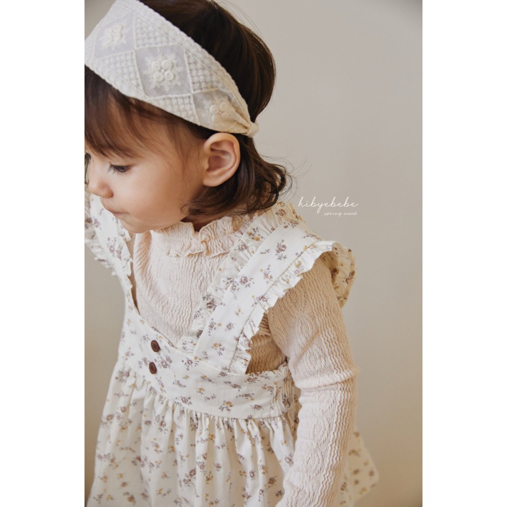 Hibye阿爾黛荷葉領長袖T(碎花款)-細節圖3