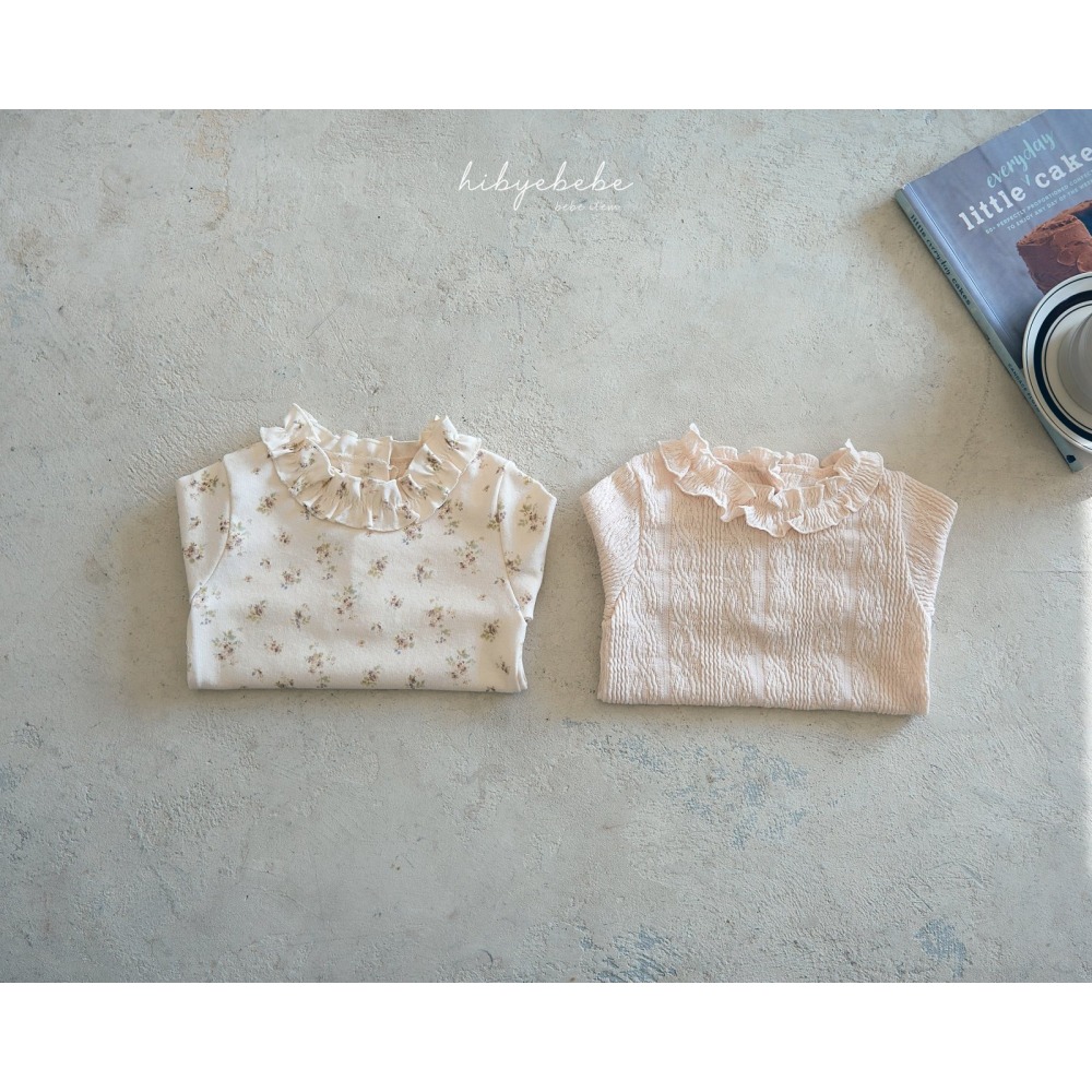 Hibye阿爾黛荷葉領長袖T(碎花款)-細節圖4