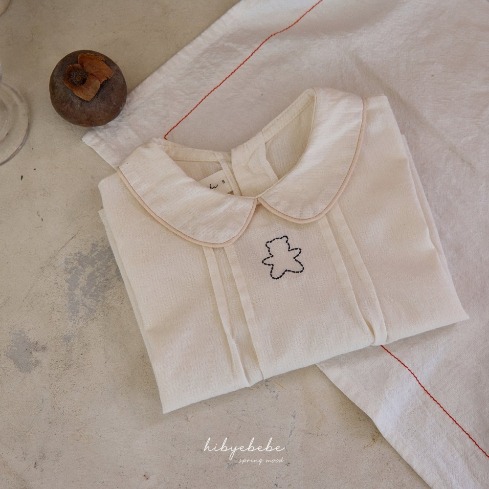 Hibye小熊立領上衣-細節圖3