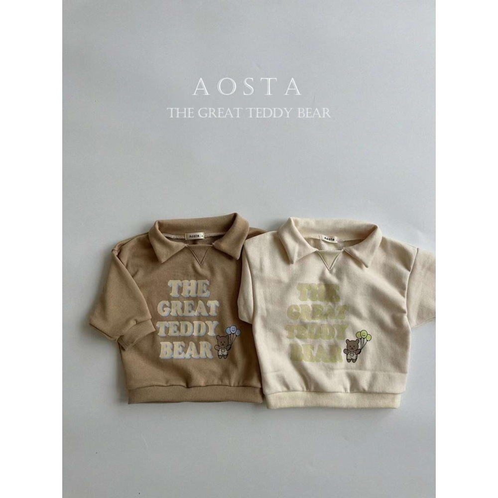 Aosta棒棒Teddy長袖T/棕-細節圖2