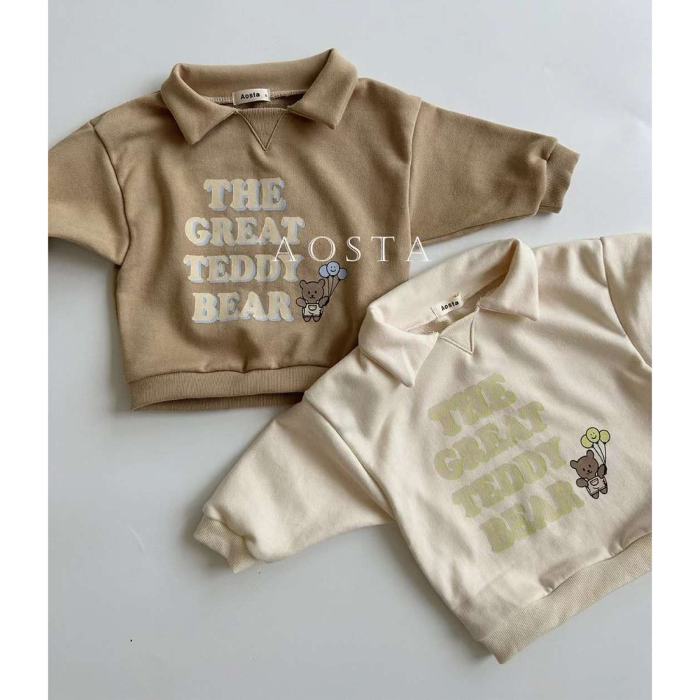 Aosta棒棒Teddy長袖T/棕-細節圖3