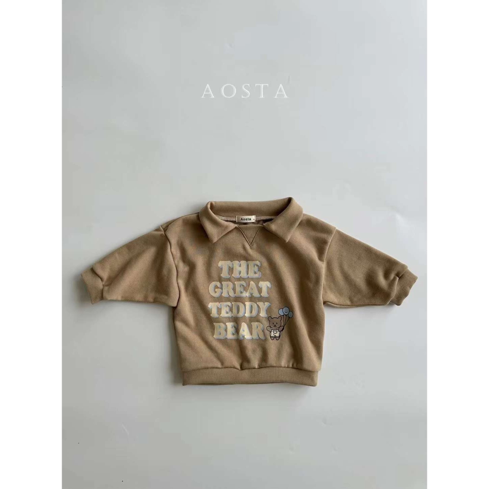 Aosta棒棒Teddy長袖T/棕-細節圖4
