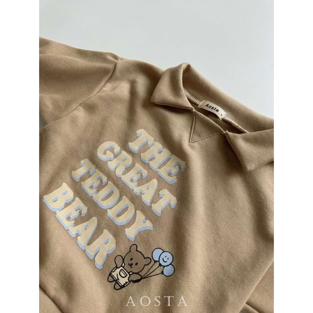 Aosta棒棒Teddy長袖T/棕-細節圖5