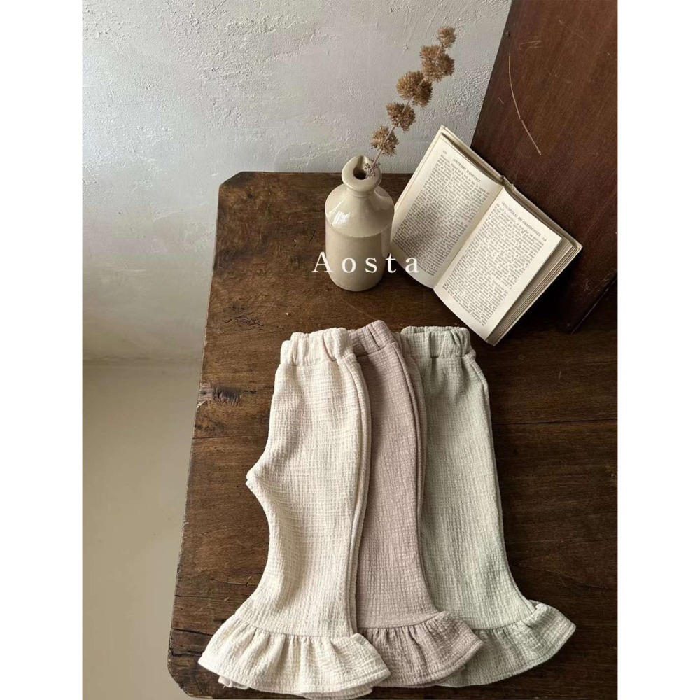 Aosta荷葉邊長褲-細節圖3