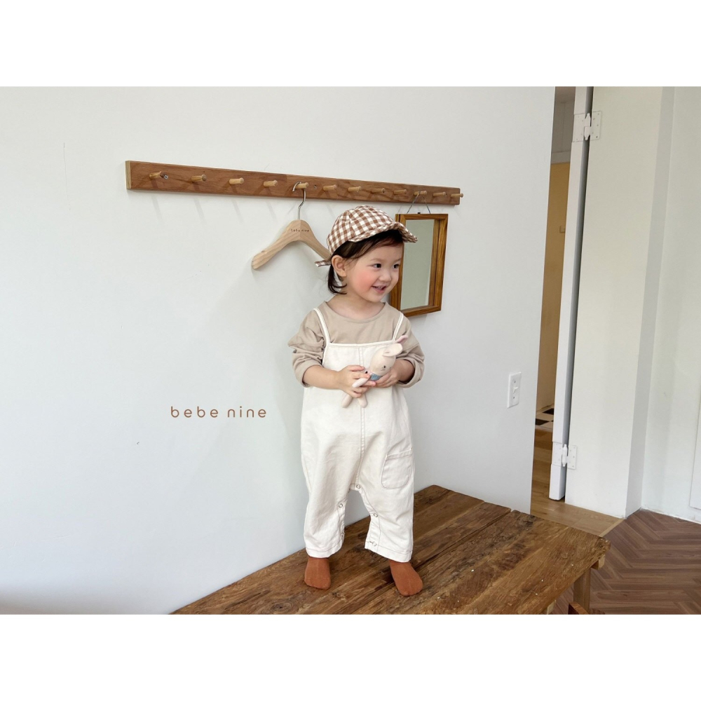 Bebenine牛仔吊帶褲/白 #M-細節圖2