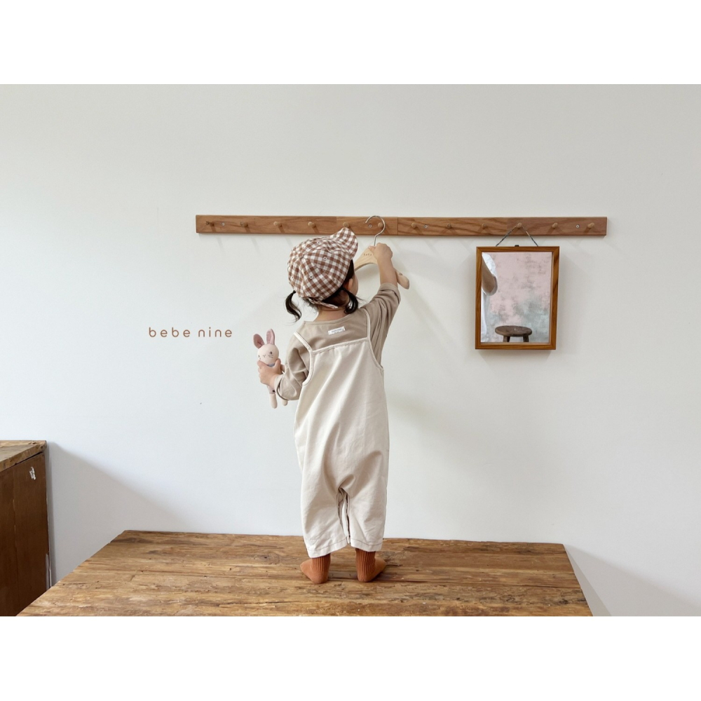 Bebenine牛仔吊帶褲/白 #M-細節圖3