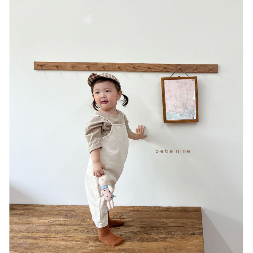 Bebenine牛仔吊帶褲/白 #M-細節圖4