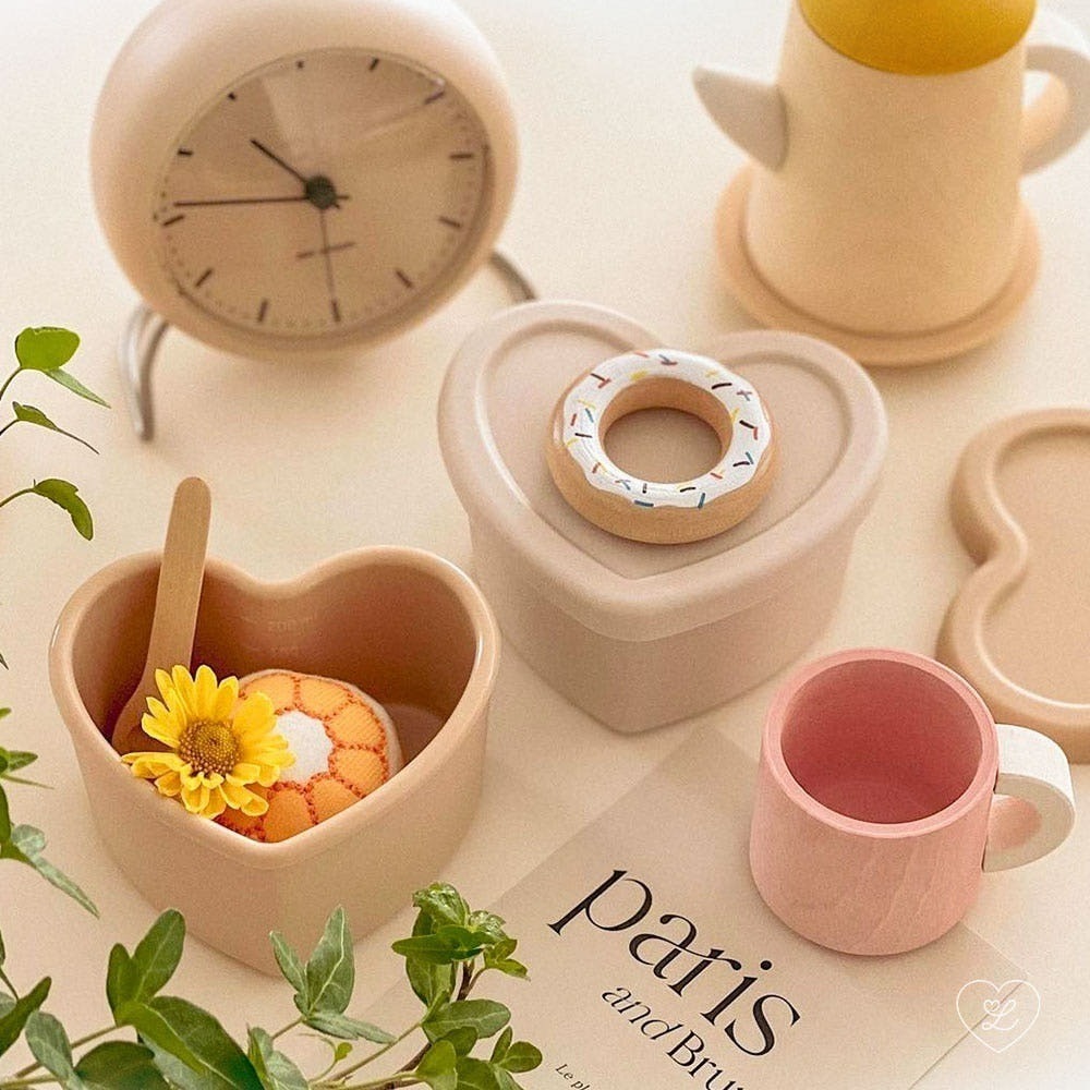 韓國 Loveat 愛心餐碗（含蓋）-細節圖2