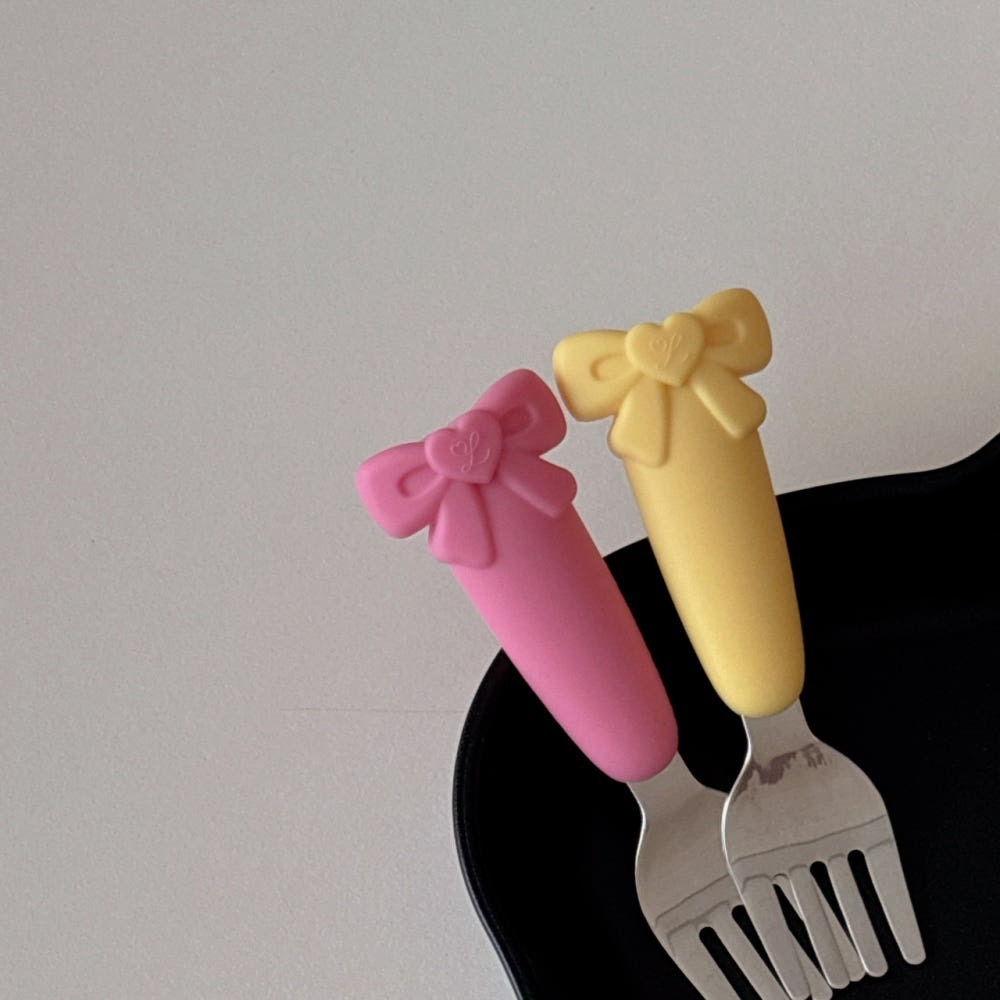 韓國 Loveat 蝴蝶結餐具 湯匙 叉子-細節圖3
