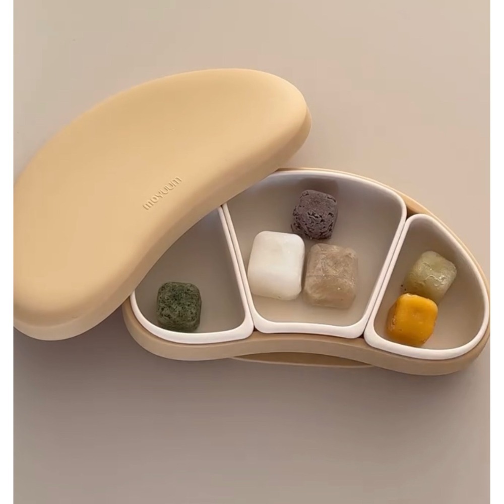 韓國 Moyuum 可頌白金矽膠餐盤-細節圖2