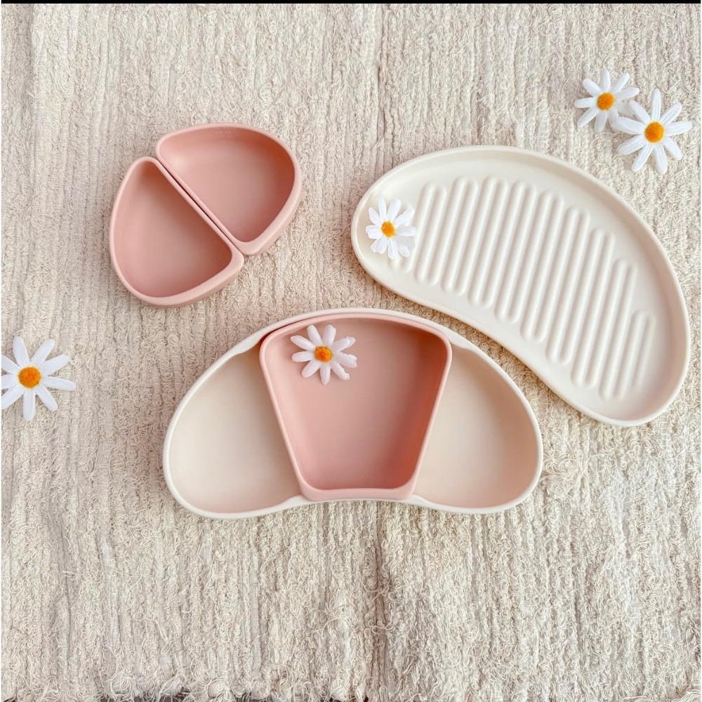 韓國 Moyuum 可頌白金矽膠餐盤-細節圖3