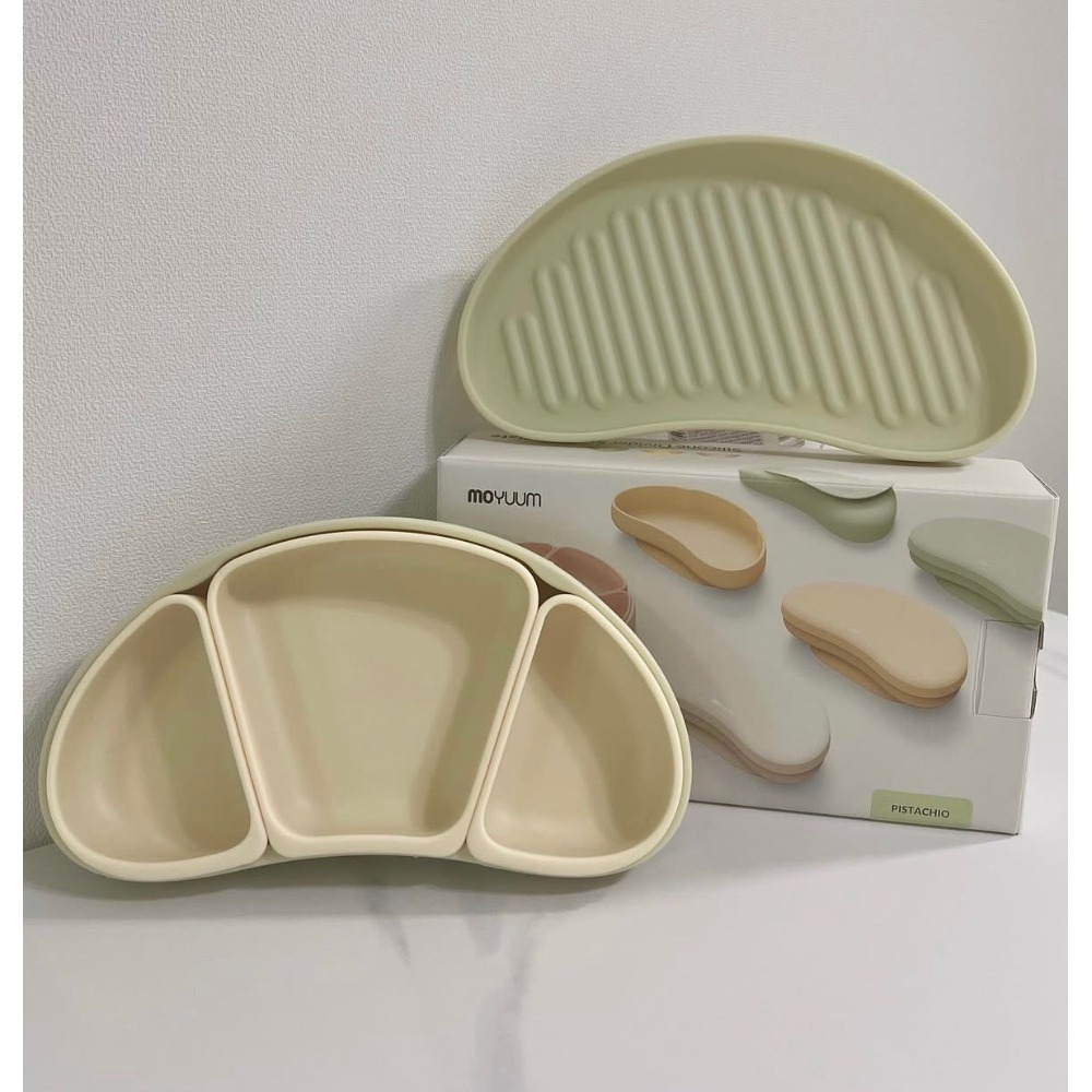 韓國 Moyuum 可頌白金矽膠餐盤-細節圖4