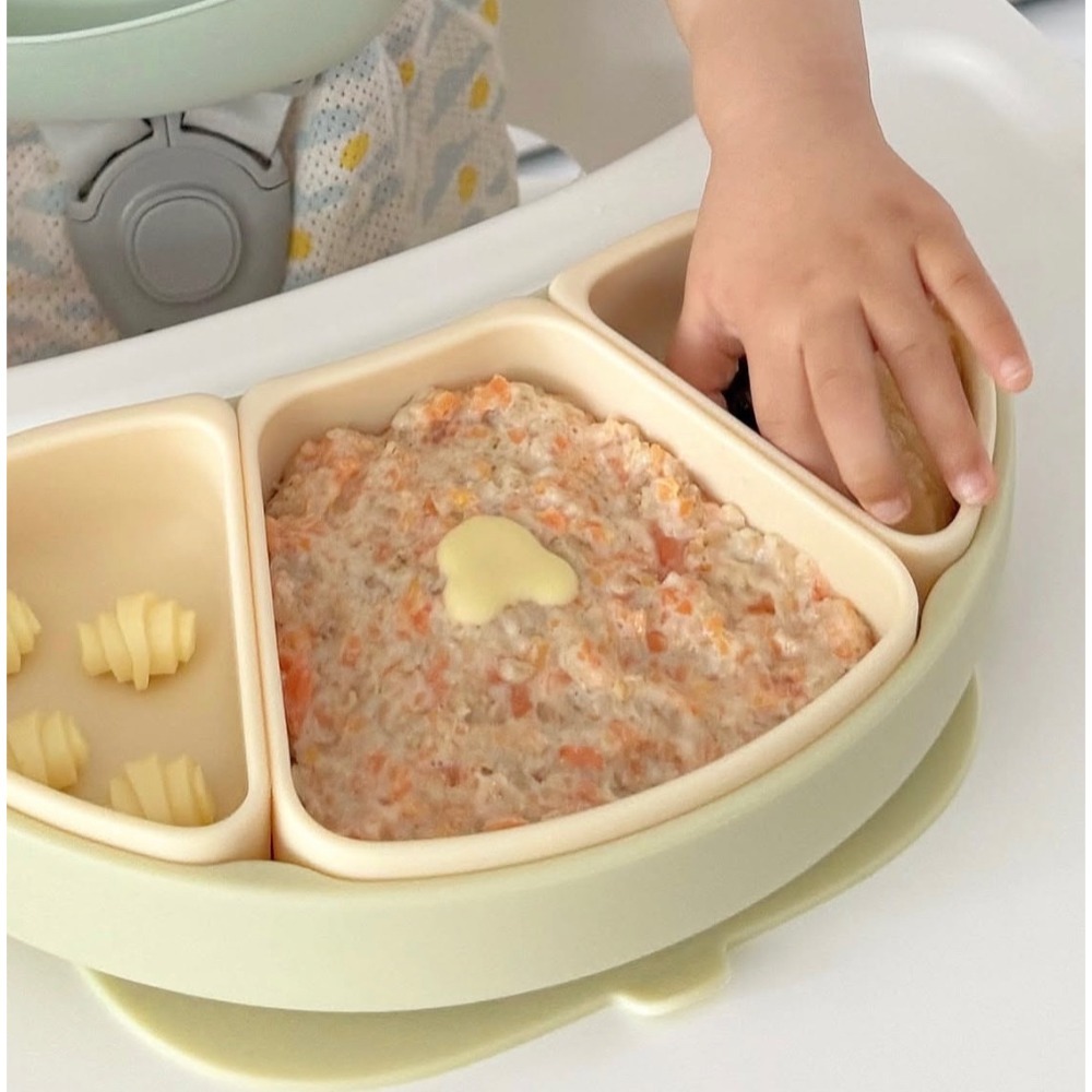 韓國 Moyuum 可頌白金矽膠餐盤-細節圖5