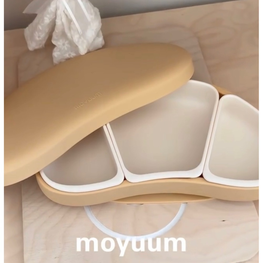 韓國 Moyuum 可頌白金矽膠餐盤-細節圖8