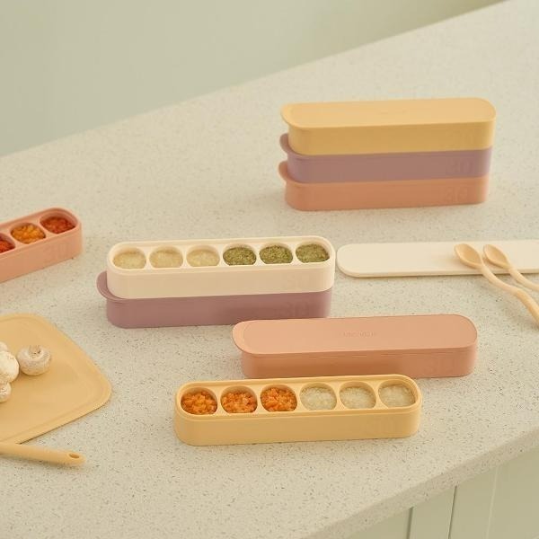 現貨特價 韓國 moyuum 副食品長型分裝盒 超省收納空間 6格/12格-細節圖3