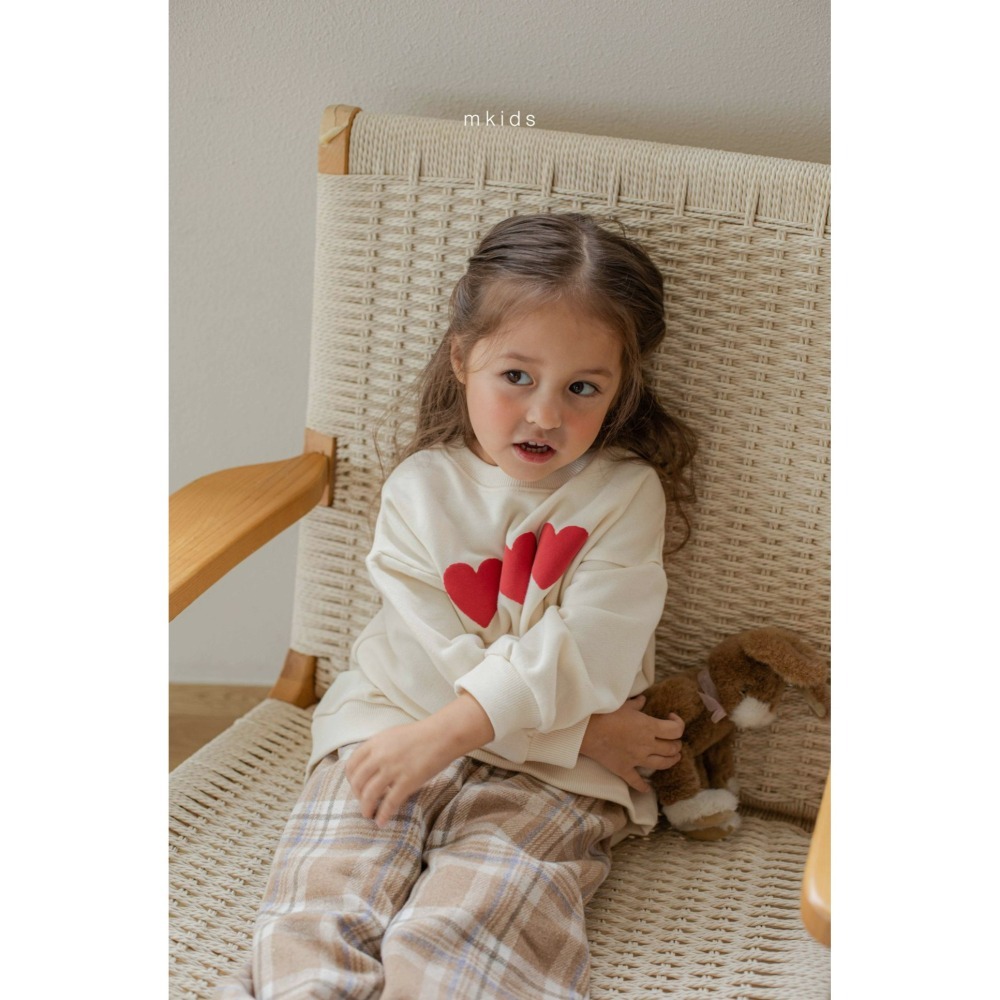 Mkids 上衣 엠키즈 하트맨투맨-細節圖3