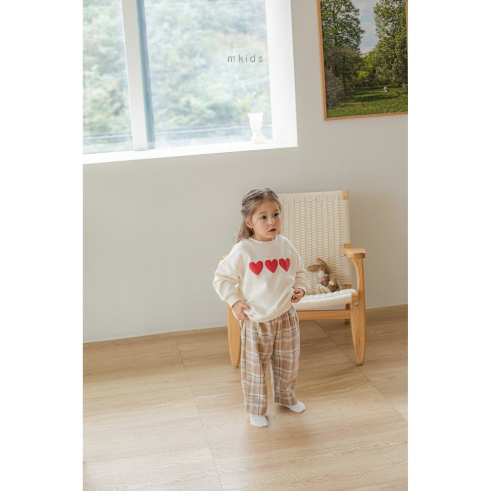 Mkids 上衣 엠키즈 하트맨투맨-細節圖4