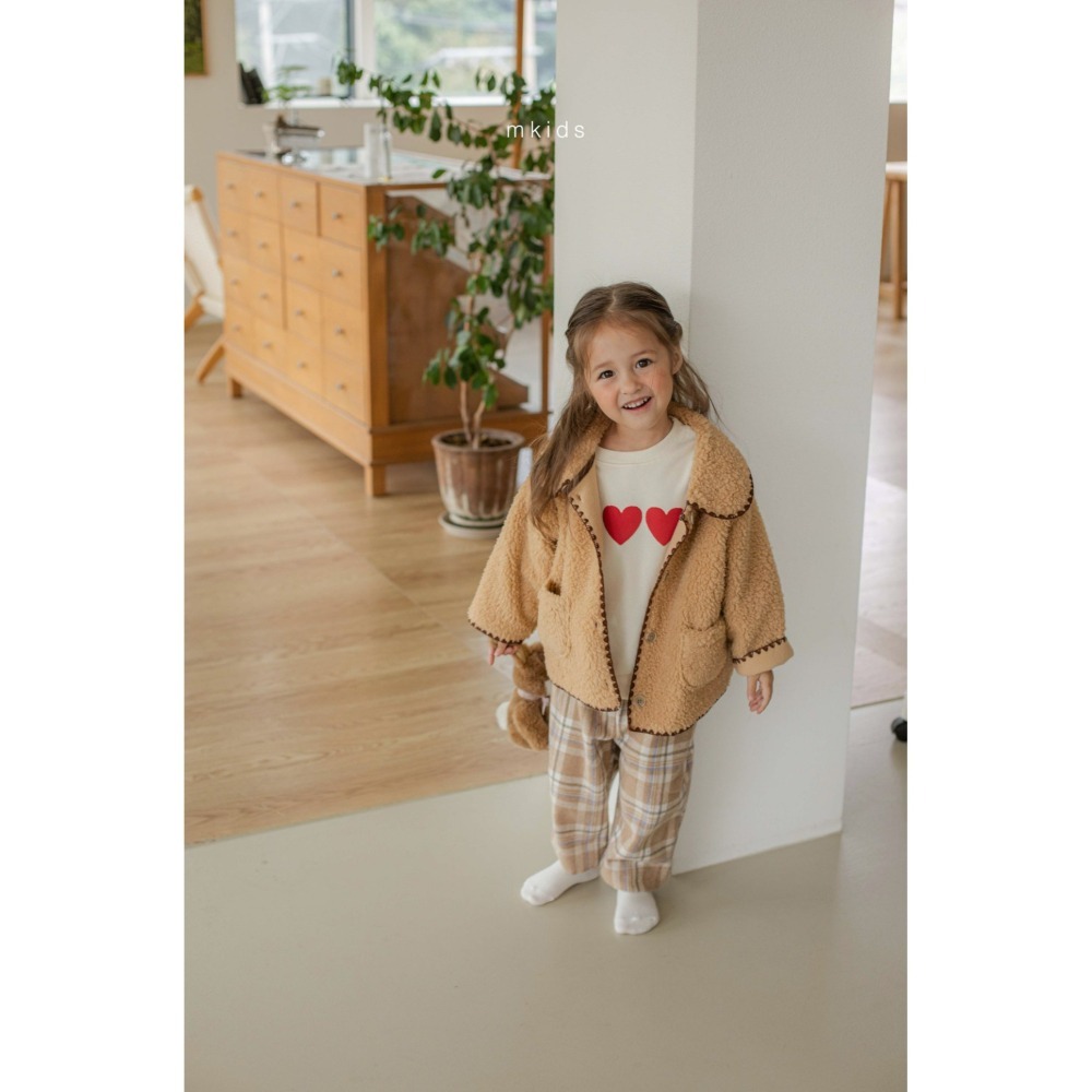 Mkids 上衣 엠키즈 하트맨투맨-細節圖5