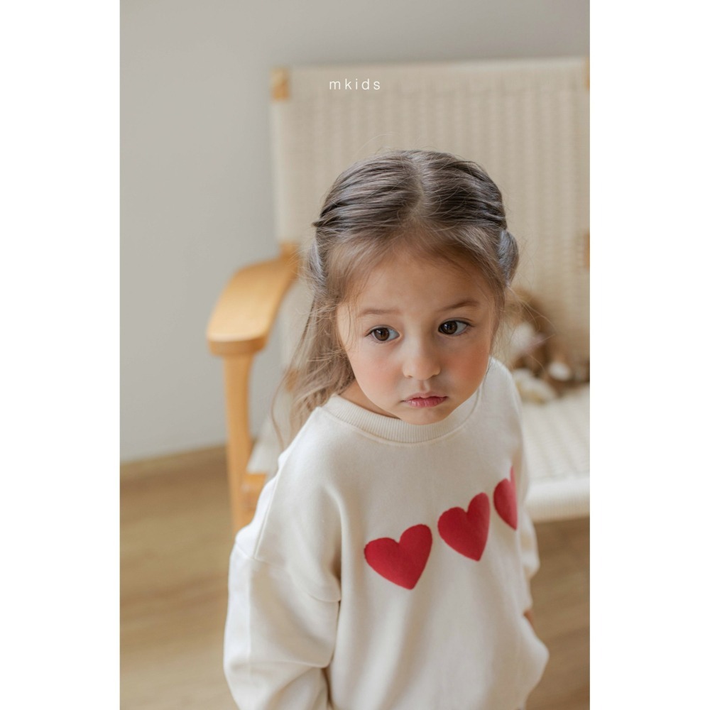 Mkids 上衣 엠키즈 하트맨투맨-細節圖6