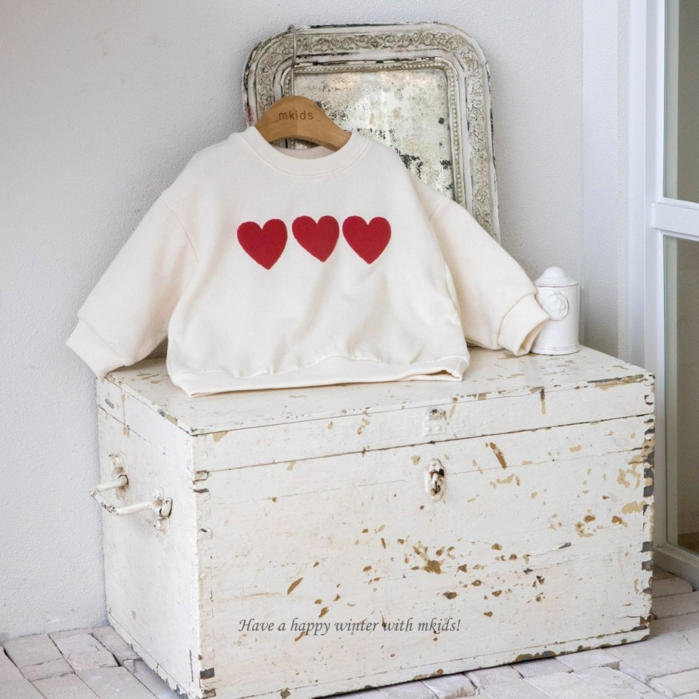 Mkids 上衣 엠키즈 하트맨투맨-細節圖7