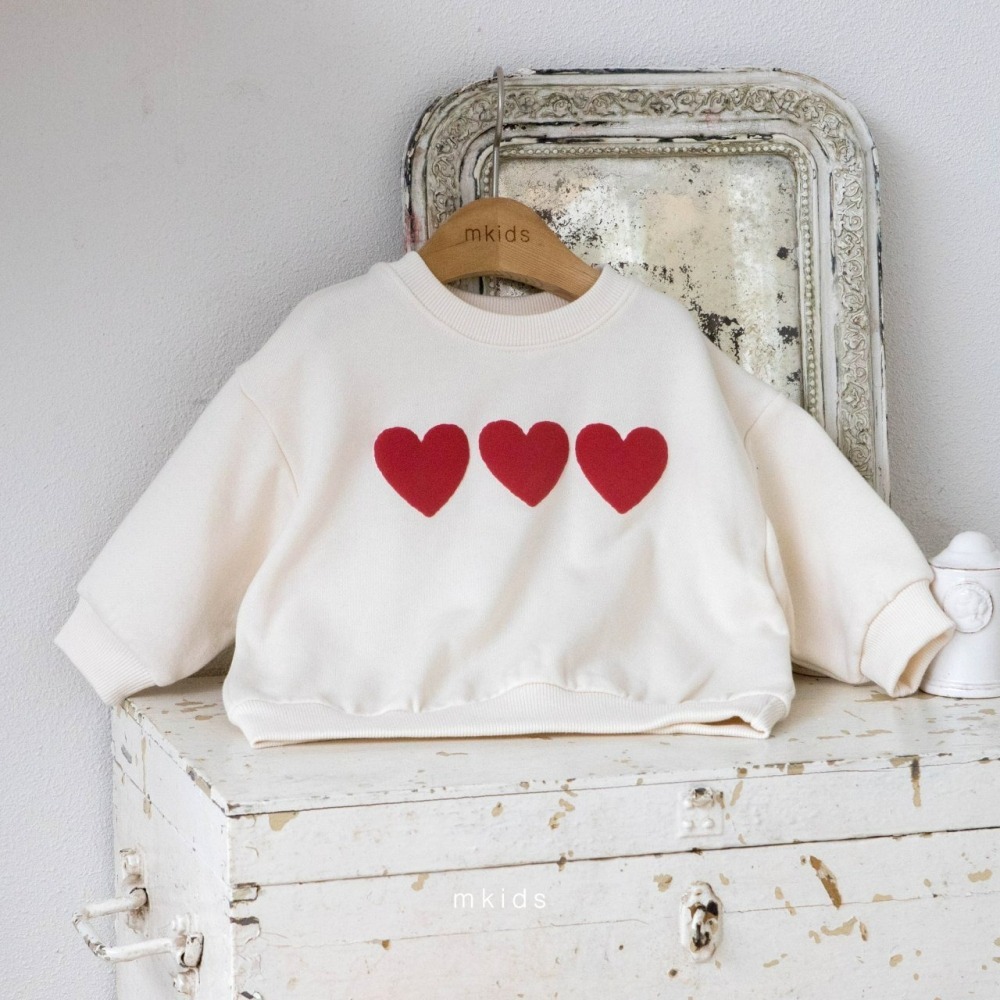 Mkids 上衣 엠키즈 하트맨투맨-細節圖8