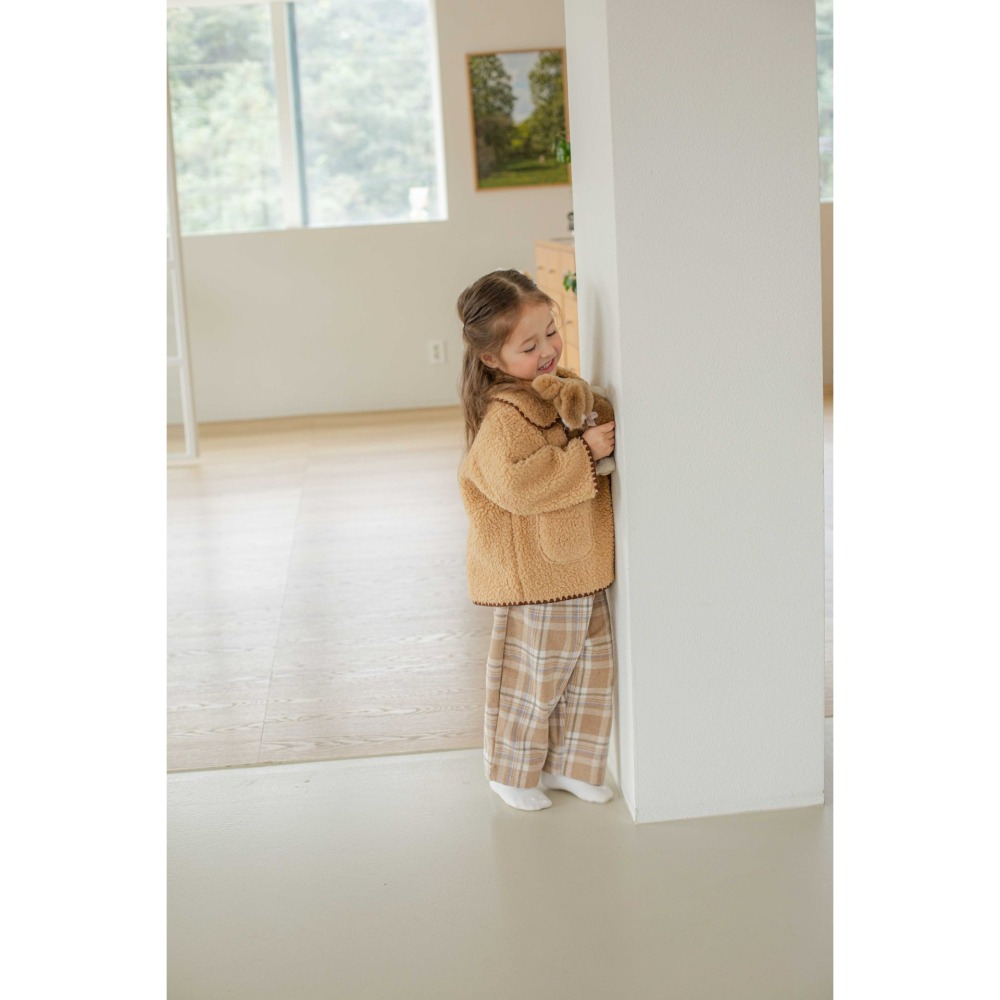 Mkids 褲子 엠키즈 올리버체크팬츠-細節圖2