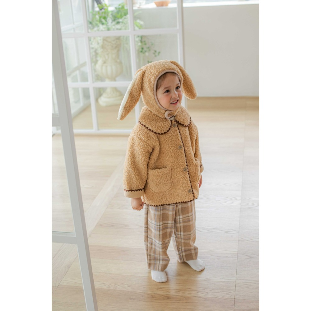 Mkids 褲子 엠키즈 올리버체크팬츠-細節圖3