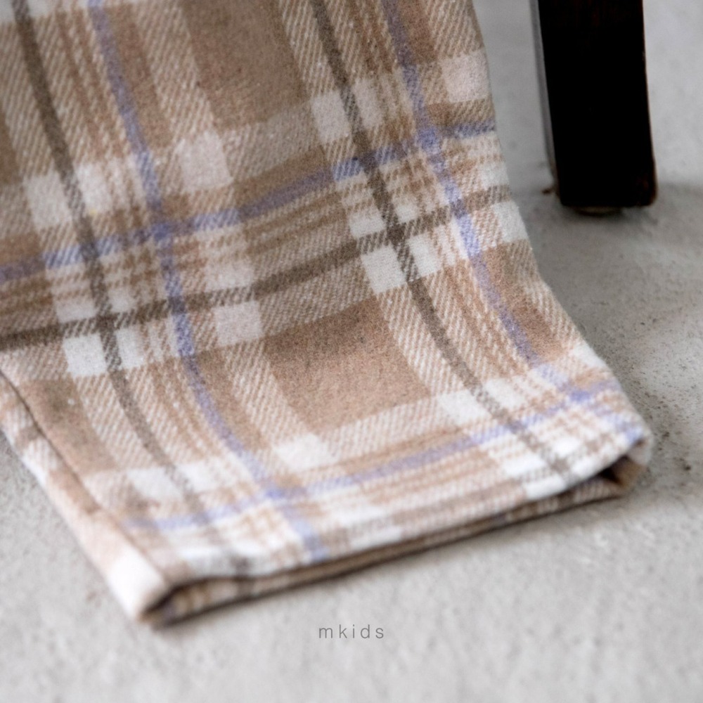 Mkids 褲子 엠키즈 올리버체크팬츠-細節圖7