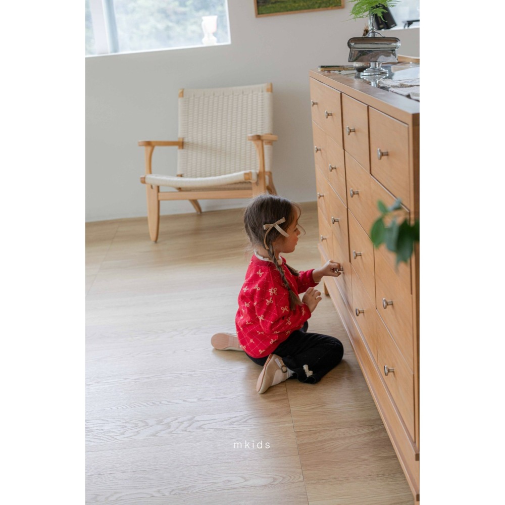 Mkids 上衣 엠키즈 리봉봉니트티-細節圖3