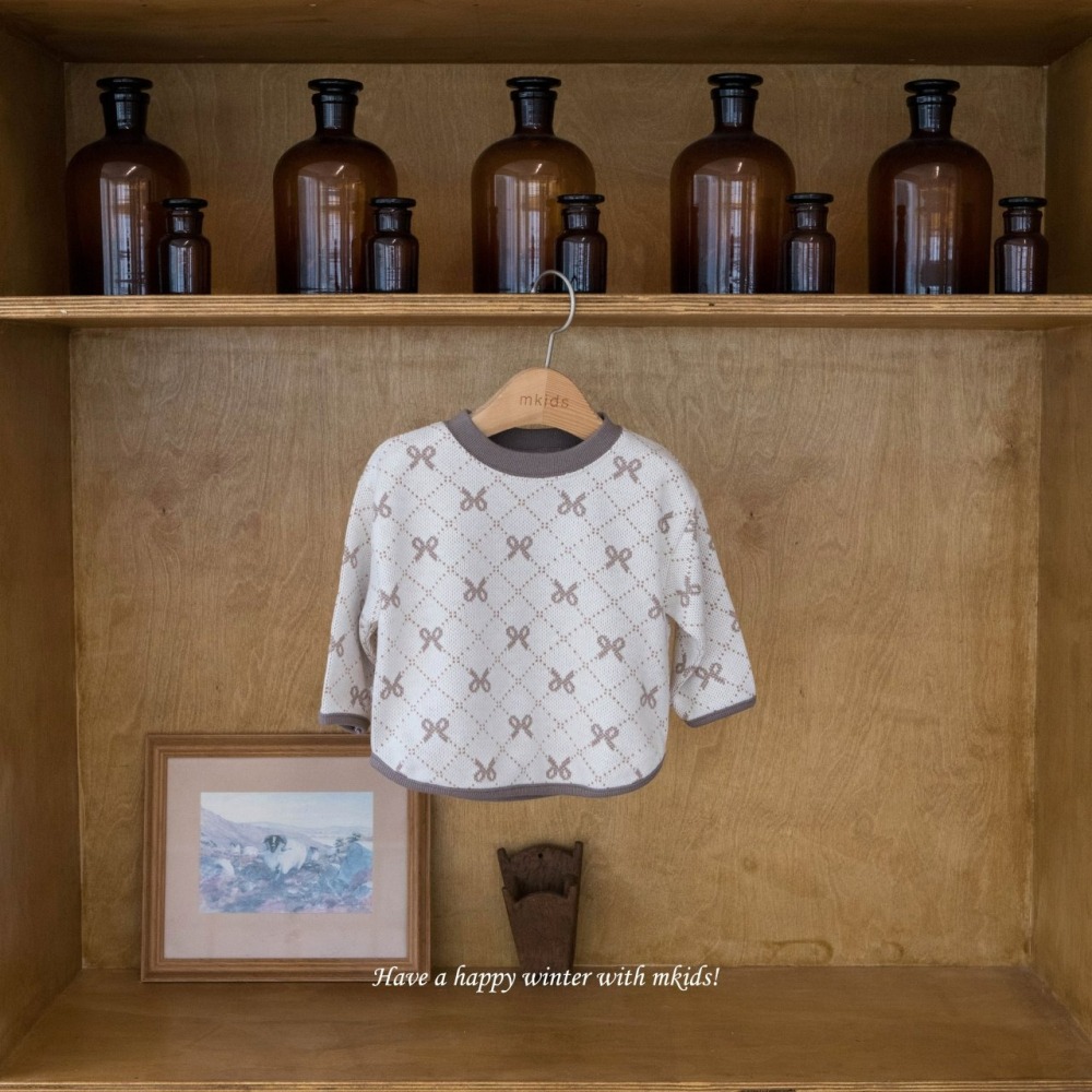 Mkids 上衣 엠키즈 리봉봉니트티-細節圖9