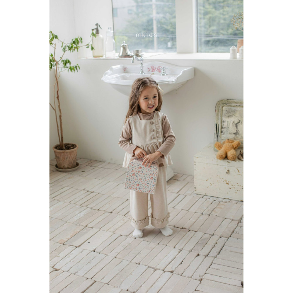 Mkids 褲子 엠키즈 바엘프릴팬츠-細節圖2