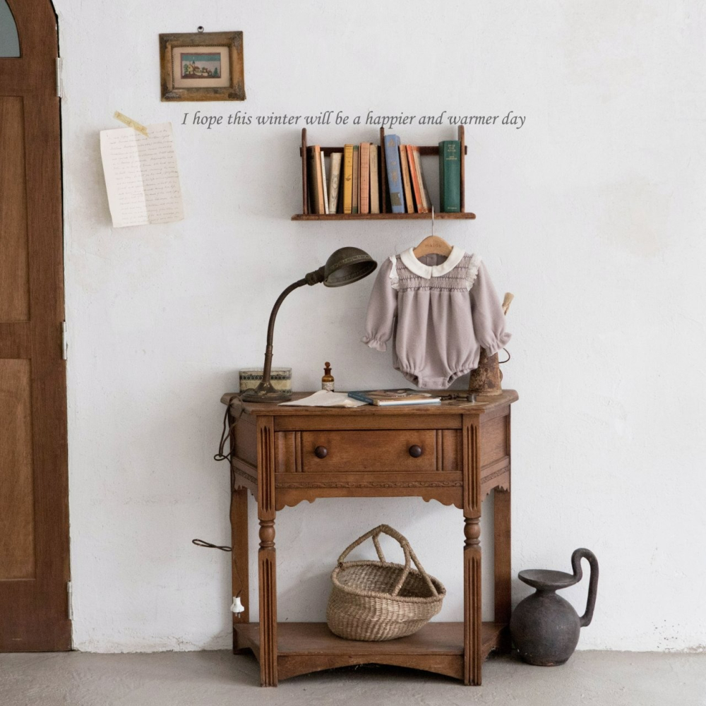 Mkids 包屁衣 엠키즈 샬롯스모킹슈트-細節圖2