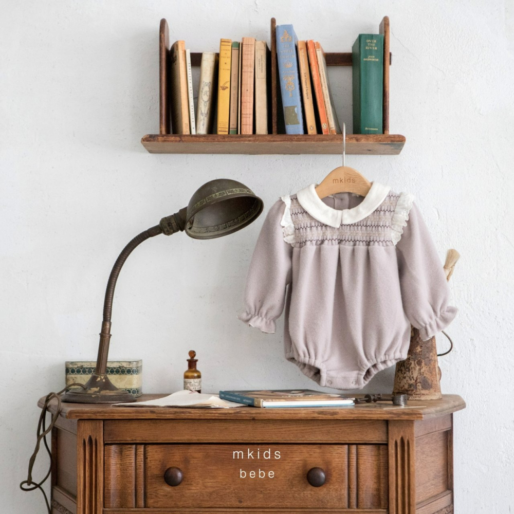 Mkids 包屁衣 엠키즈 샬롯스모킹슈트-細節圖3